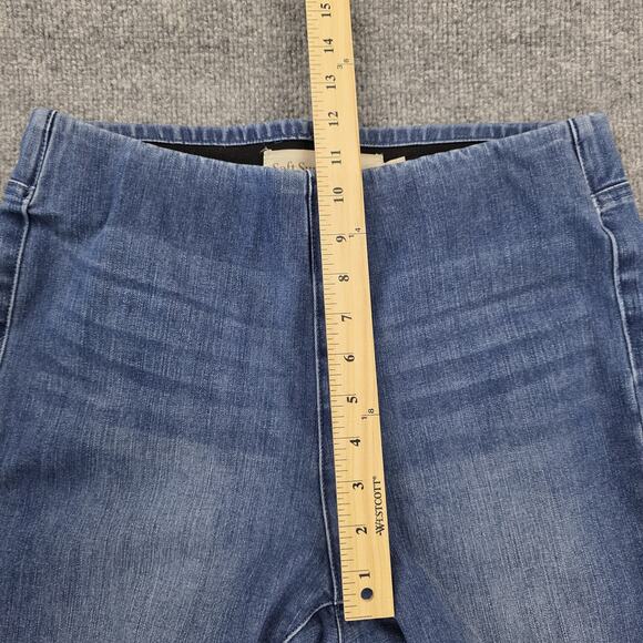 Soft Surroundings Jeans Womens Petite Medium Blue Pull On Straight Stretch Denim - Picture 6 of 16